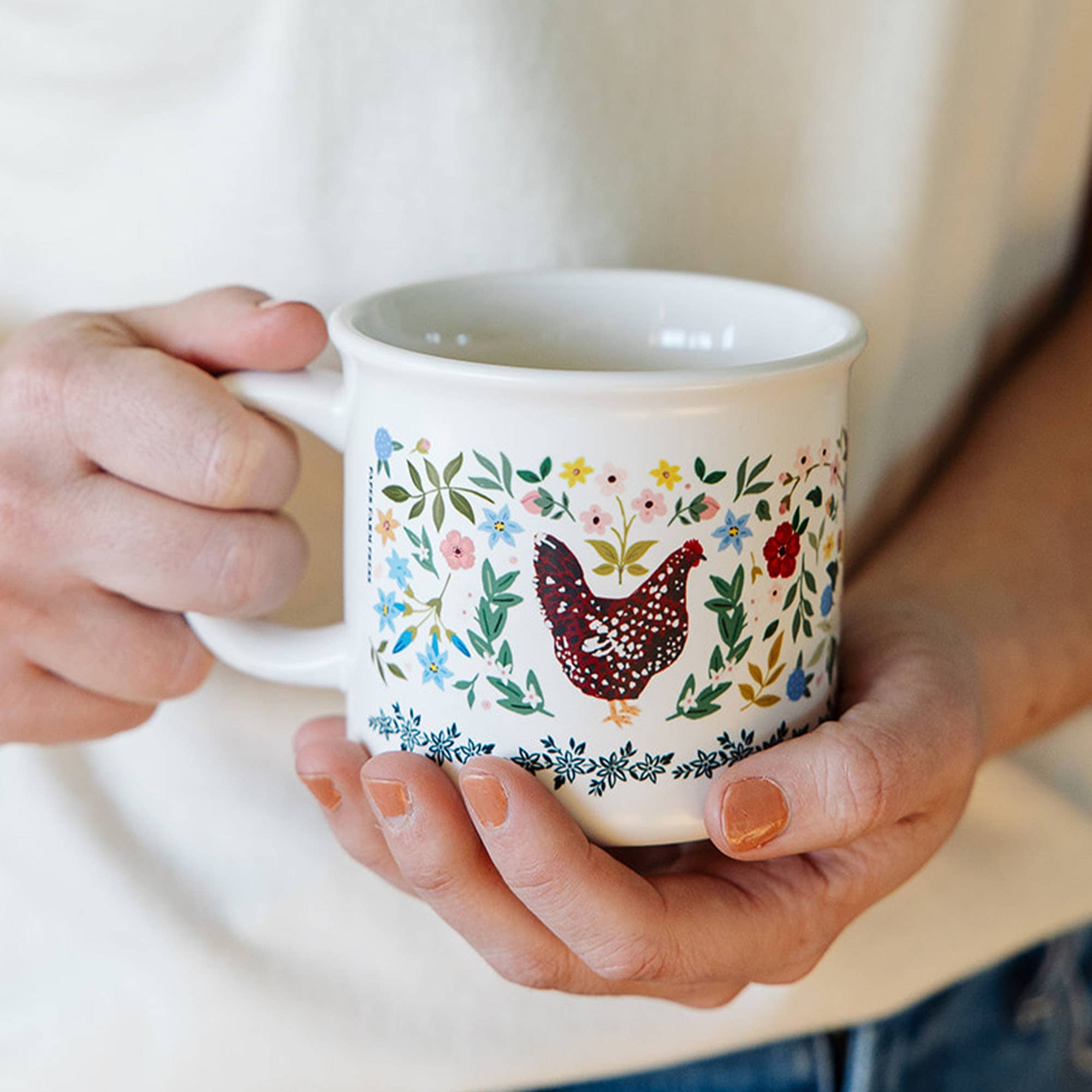 Chicken Floral Mug - Raymond's Hallmark