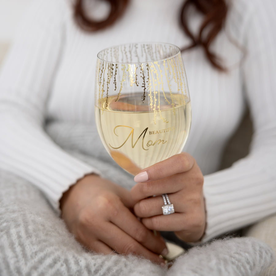 Mom - 19 Oz Crystal Wine Glass - Raymond's Hallmark