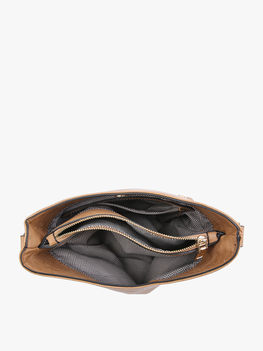 M1765 Emma 3 Compartment Crossbody w/ Snap Closure - Raymond's Hallmark