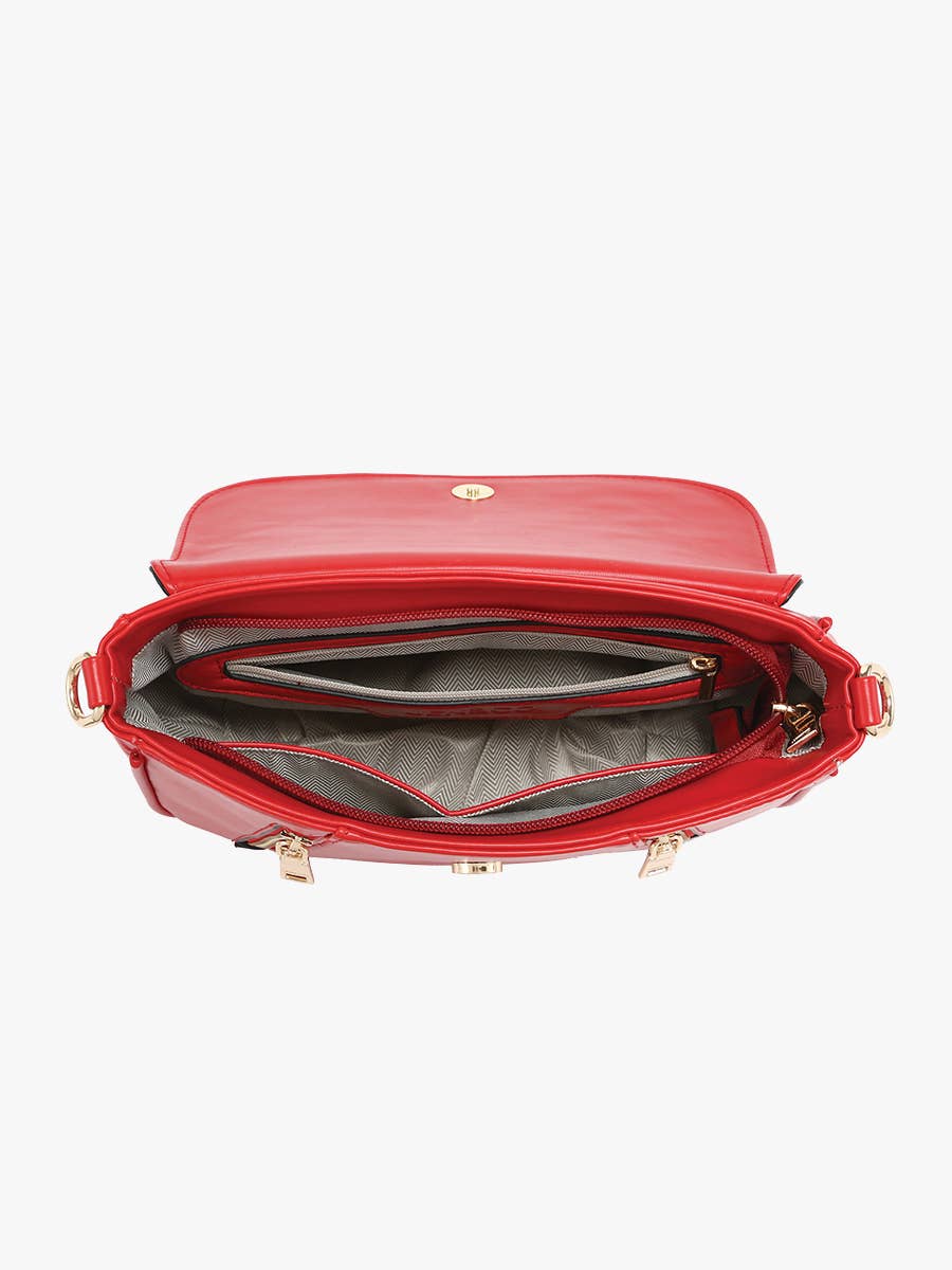 M2628 Lindsay Dual Zip Flapover Crossbody - Raymond's Hallmark