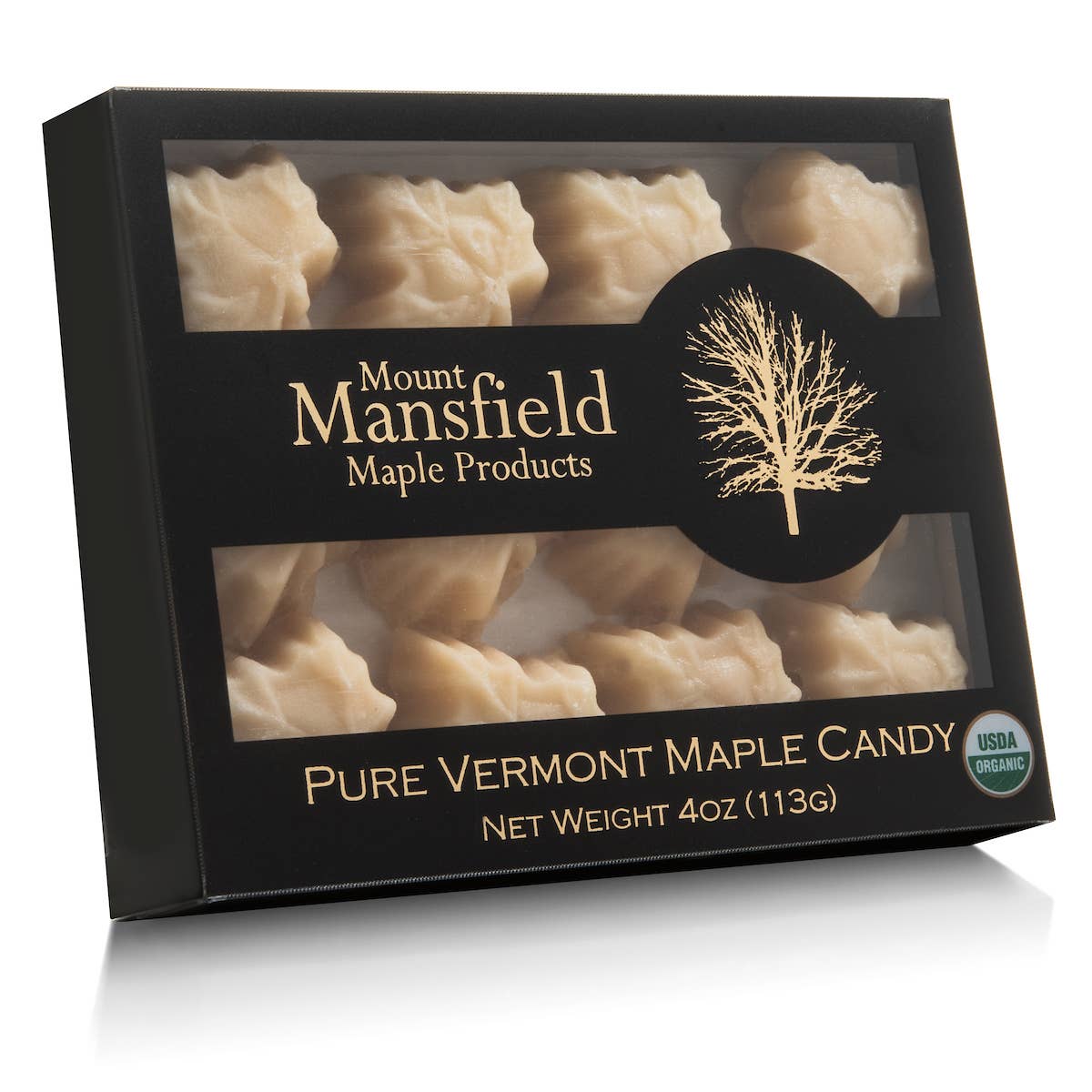 Quarter Pound Box Organic Pure Vermont Maple Sugar Candy - Raymond's Hallmark