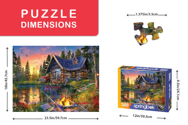 Sun Kissed Cabin 500 Piece Jigsaw Puzzle