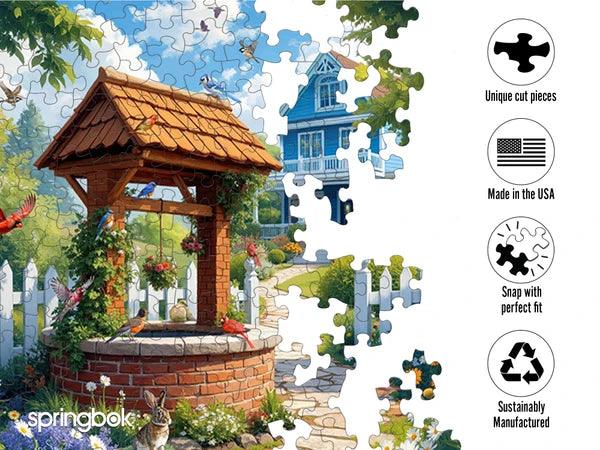 Wishing Well Garden-1,000 - Raymond's Hallmark
