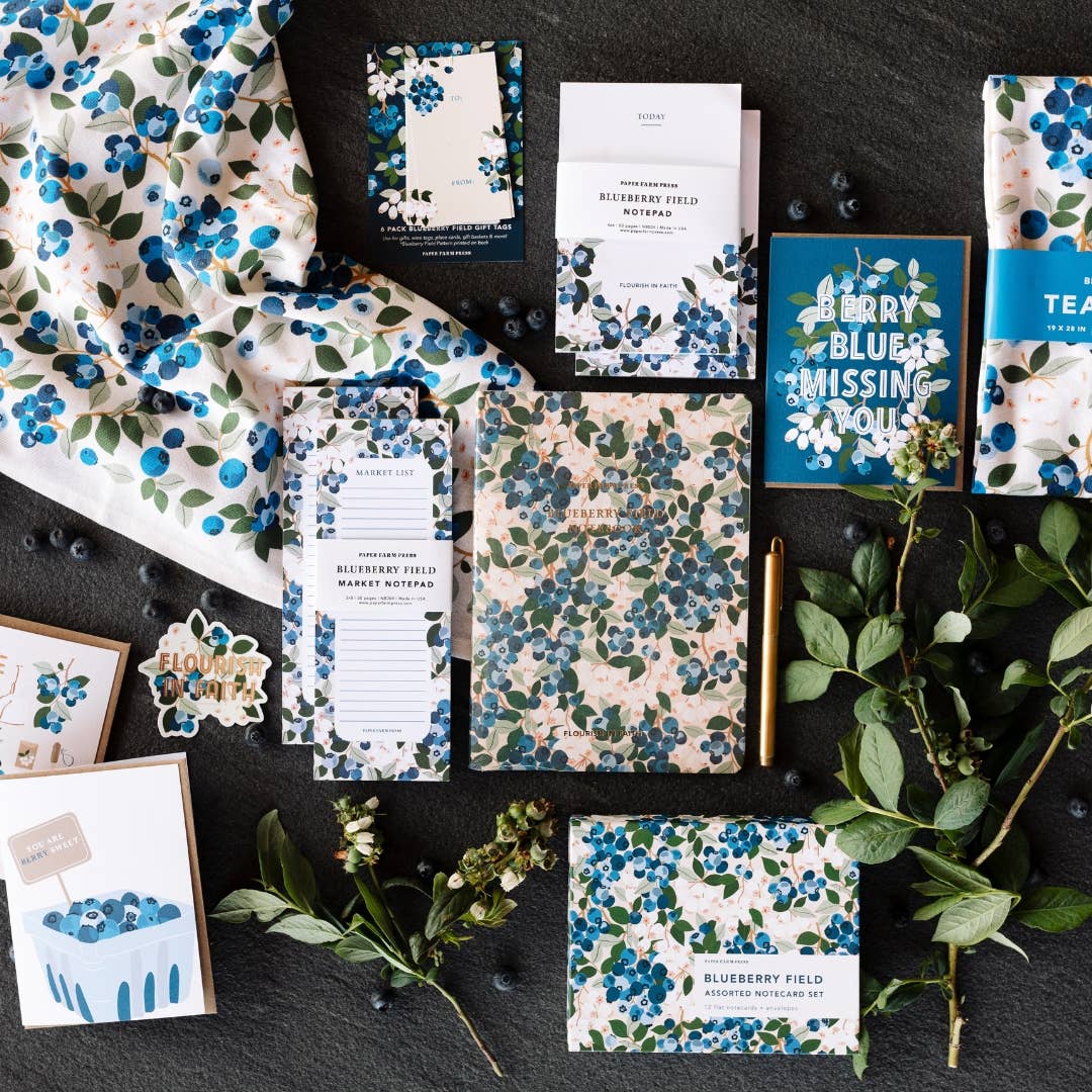 Blueberry Field Stitched Notebook - Raymond's Hallmark