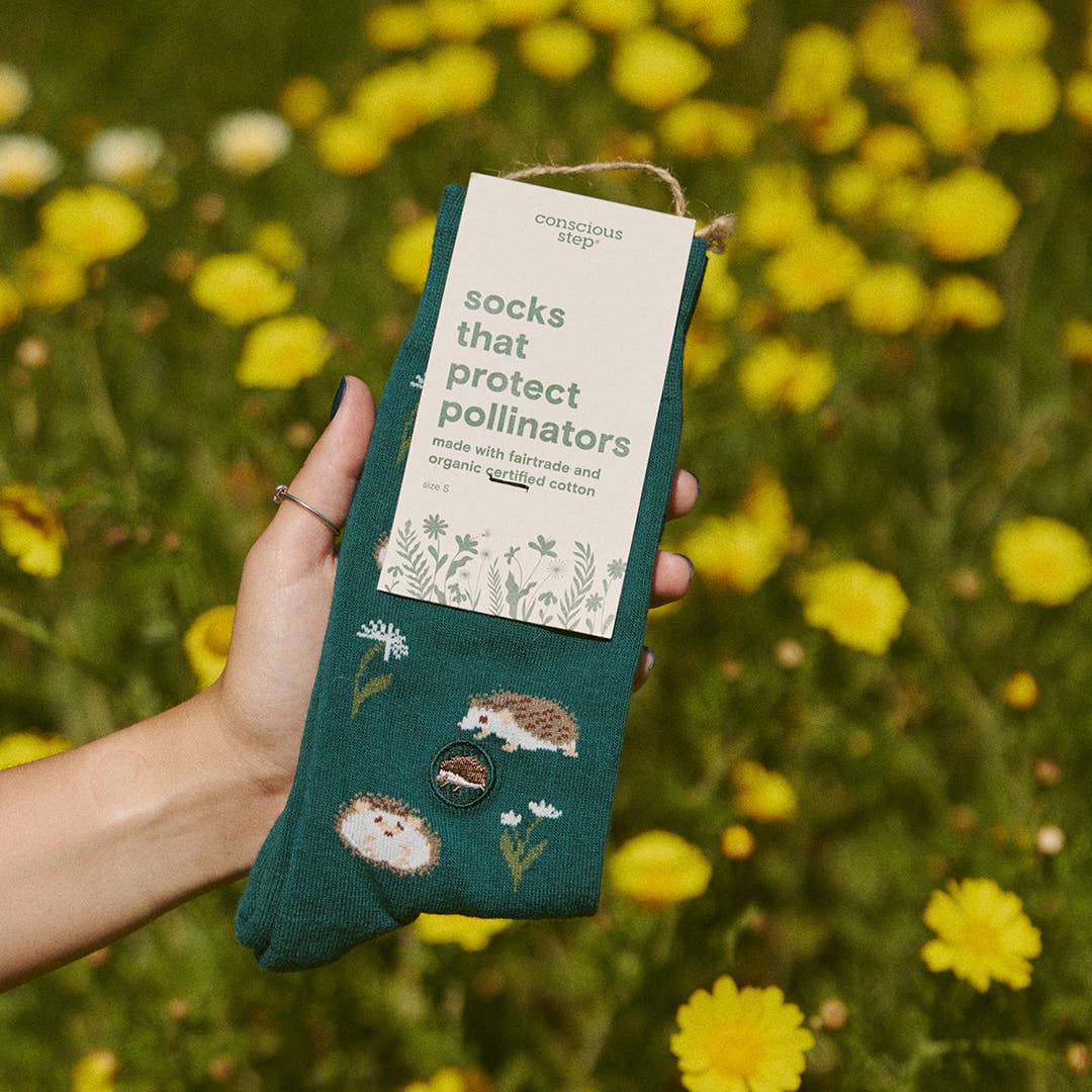 Socks that Protect Pollinators (Green Hedgehogs) - Raymond's Hallmark