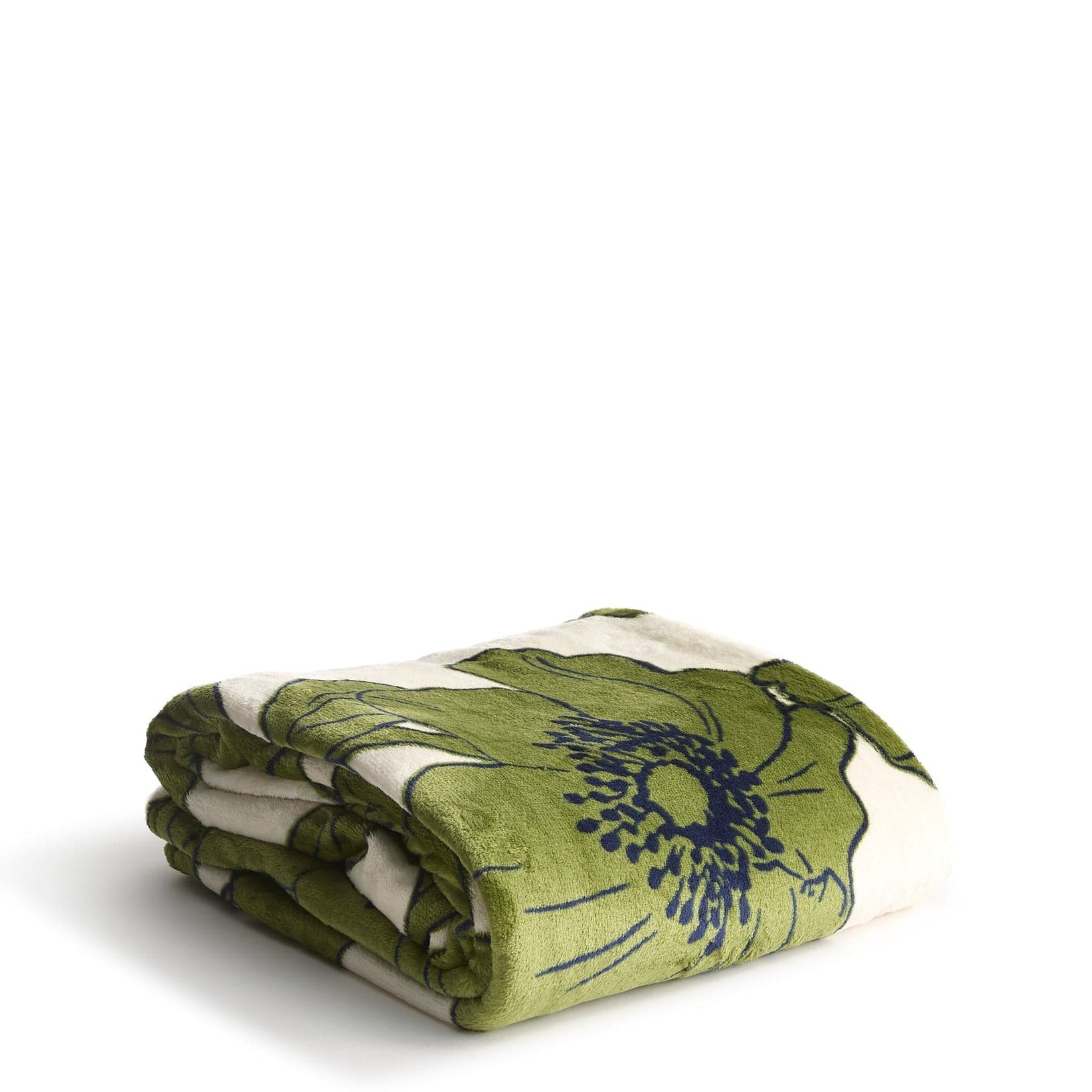 Plush Throw Blanket in Scattered Anemones Seedpearl - Raymond's Hallmark