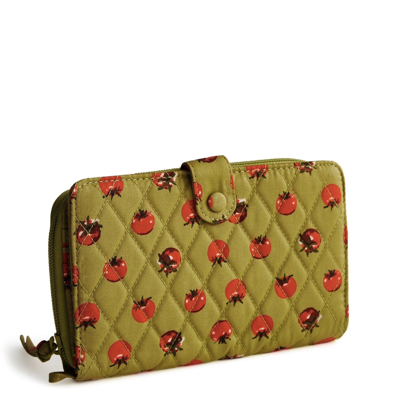 Large Tab Wallet in Tiny Tomatoes Palm - Raymond's Hallmark