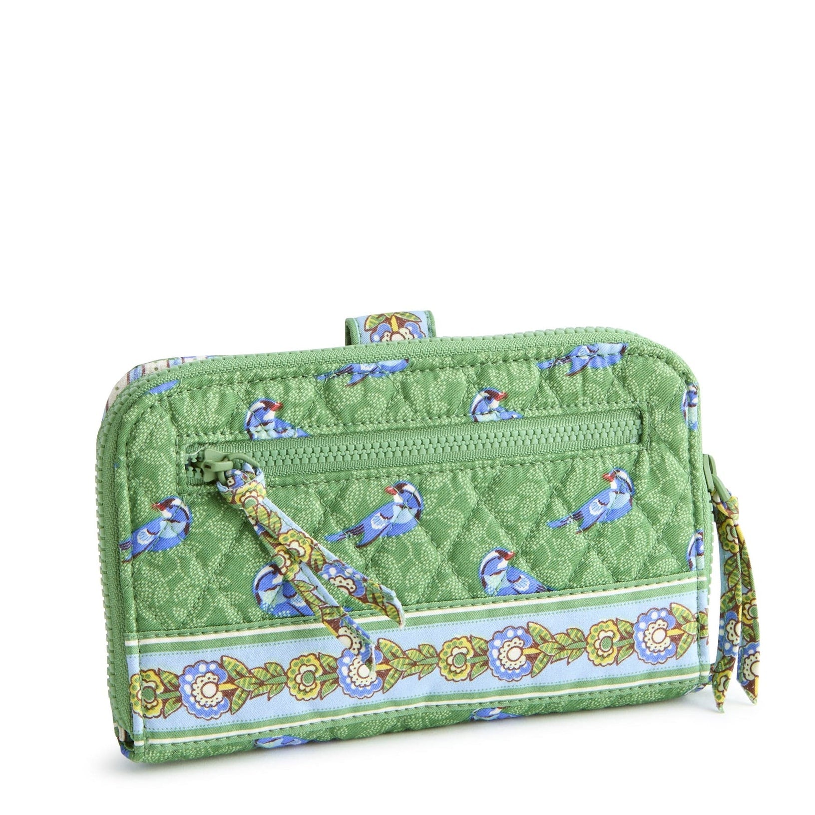 Large Tab Wallet Green Birds - Raymond's Hallmark