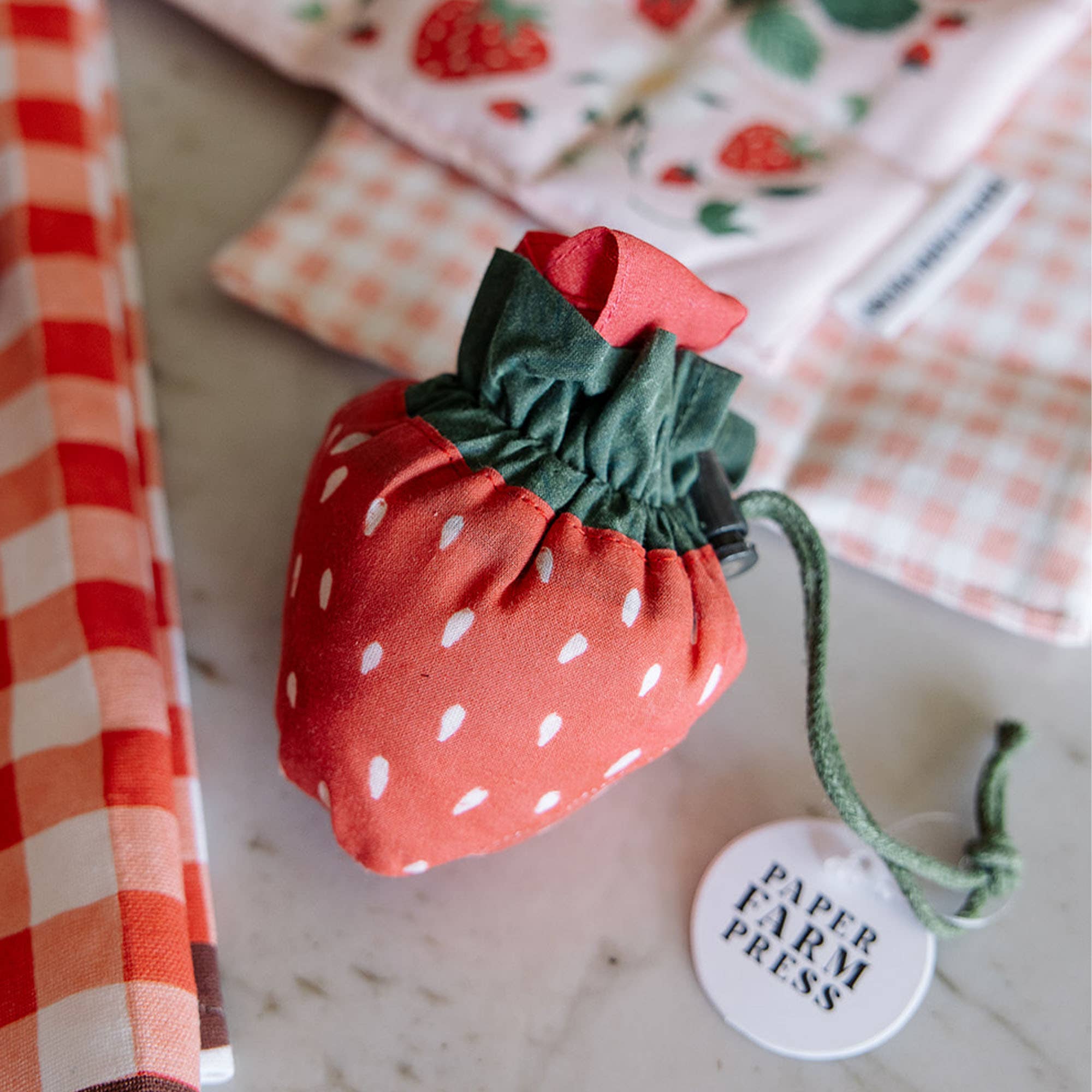 Strawberry Foldable Market Tote Bag - Raymond's Hallmark