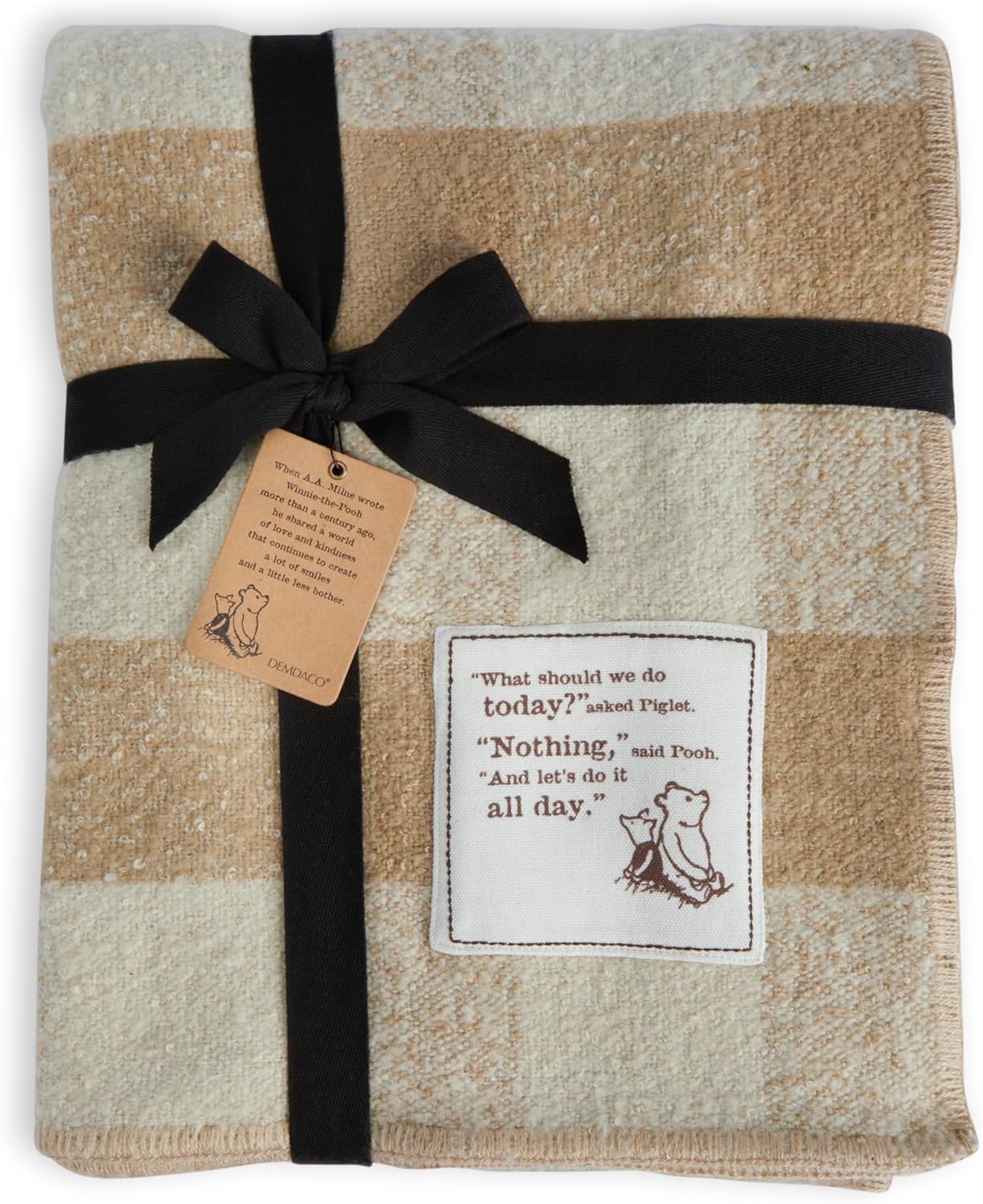 Nothing All Day Tan Plaid Blanket - Raymond's Hallmark