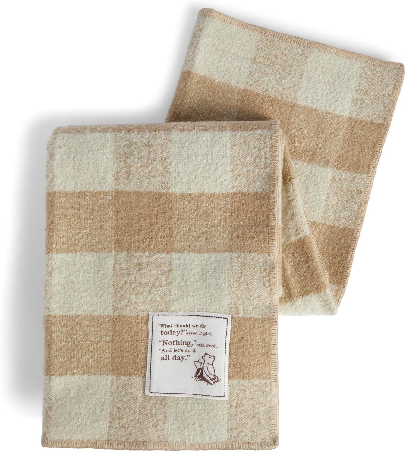 Nothing All Day Tan Plaid Blanket - Raymond's Hallmark