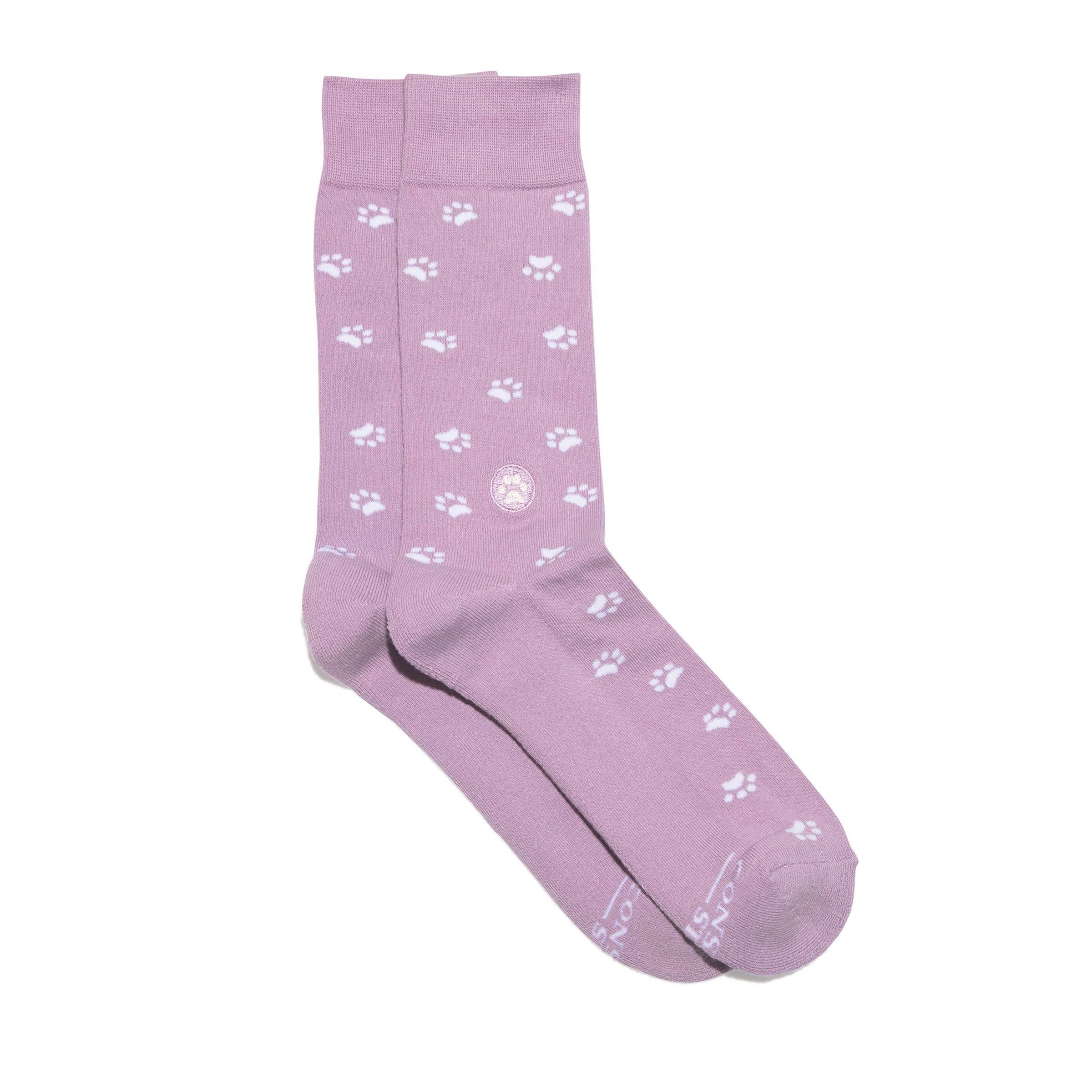 Socks That Save Dogs Medium Purple - Raymond's Hallmark