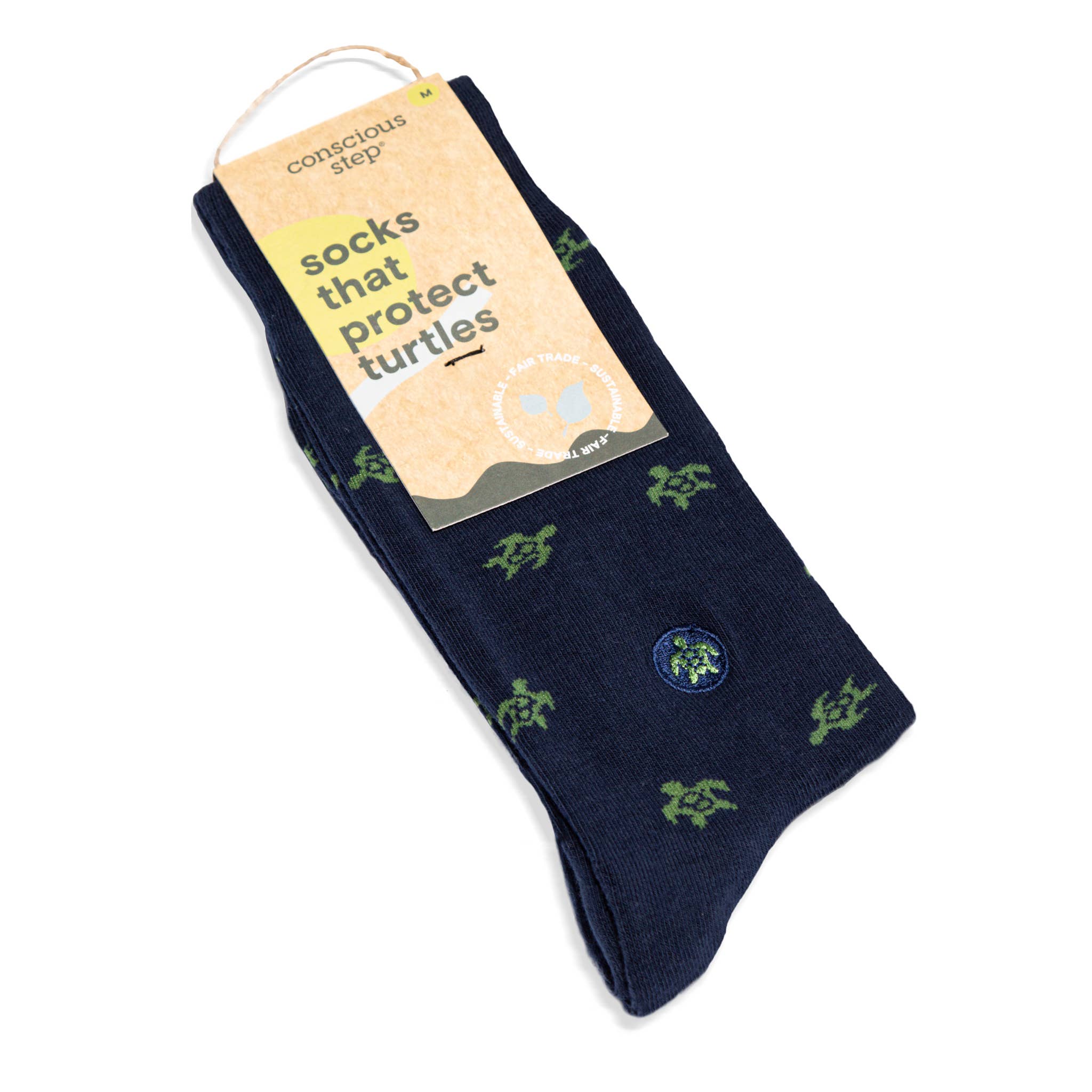 Socks that Protect Turtles (Navy Turtles) - Raymond's Hallmark