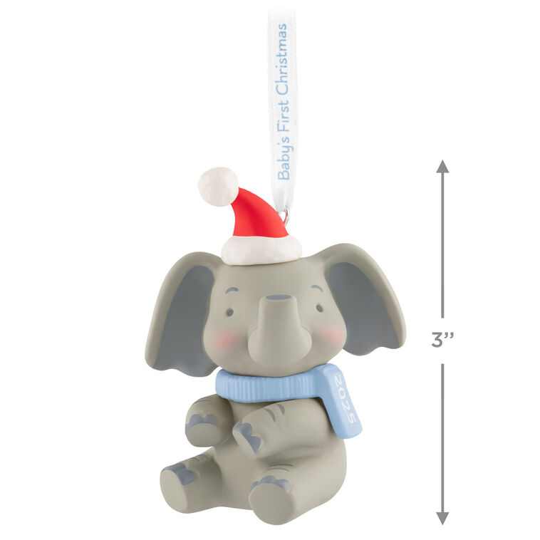 Baby Boy's First Christmas Elephant 2025 Ornament - Raymond's Hallmark