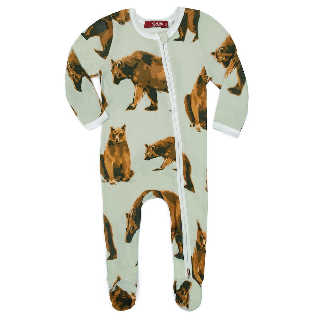 Zipper Footed Romper Bear - Raymond's Hallmark