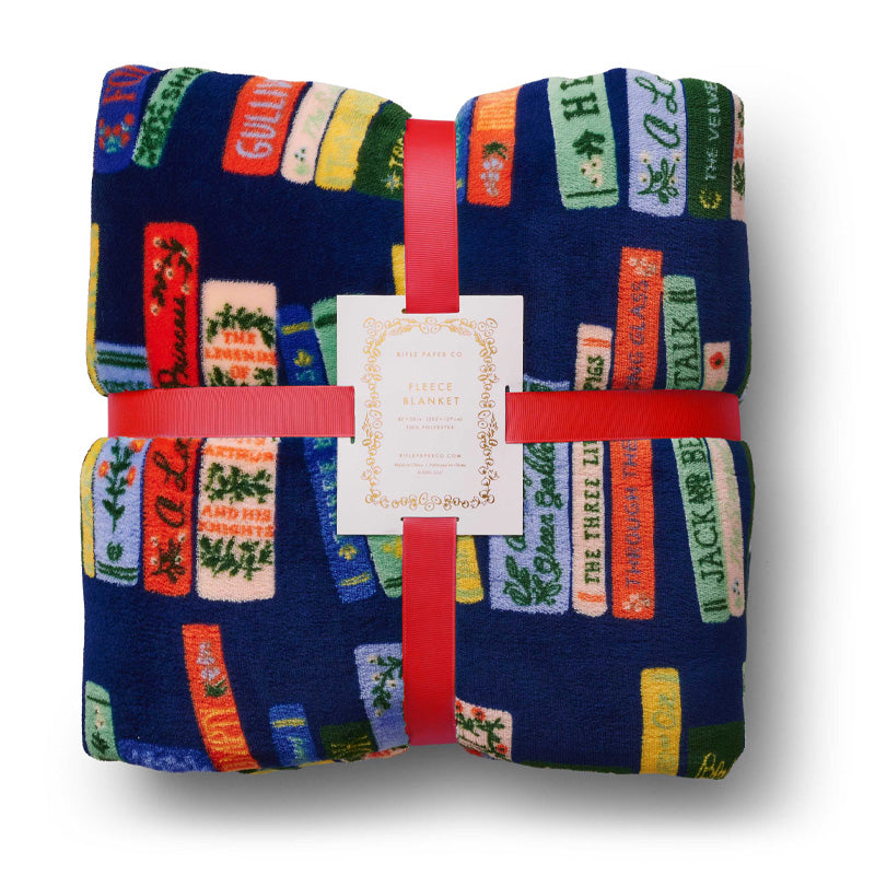 Bookshelf Fleece Blanket - Raymond's Hallmark