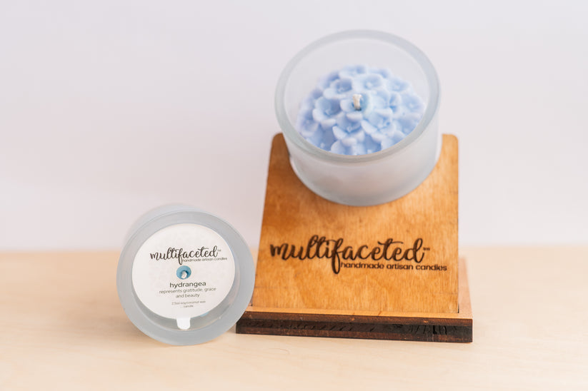 Hydrangea Flower Top Candle 8oz