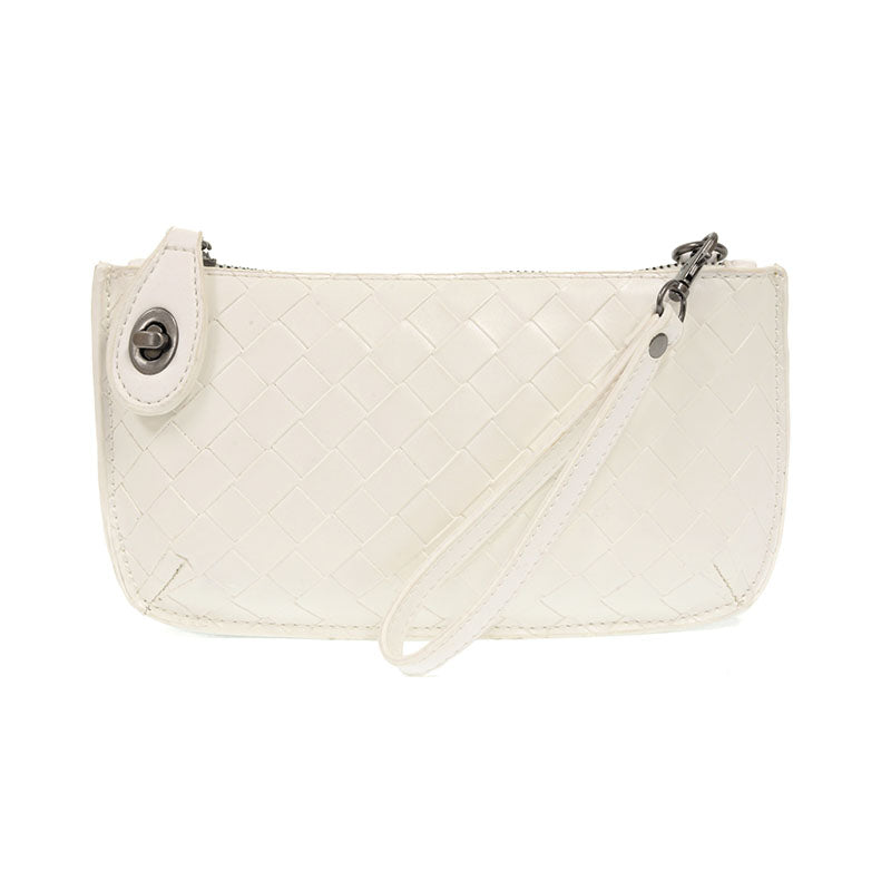 White Faux Wide Woven Wristlet Clutch - Raymond's Hallmark