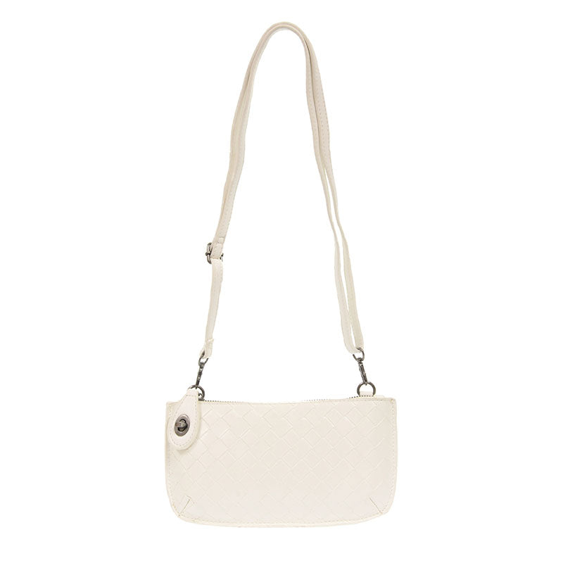 White Faux Wide Woven Wristlet Clutch - Raymond's Hallmark