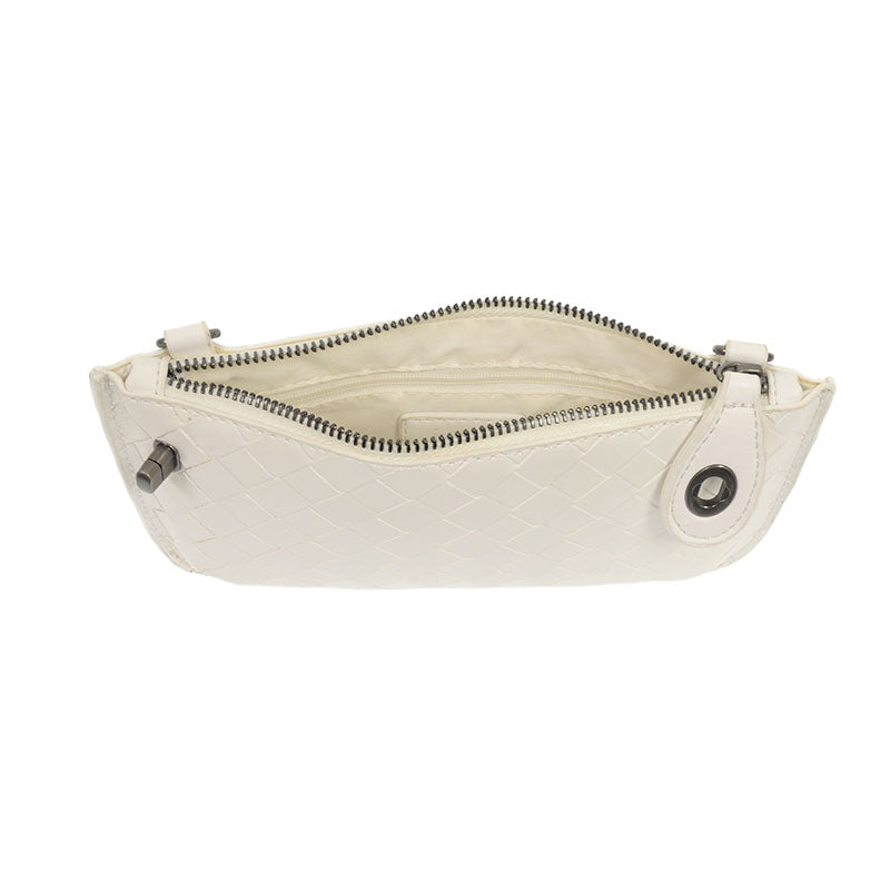 White Faux Wide Woven Wristlet Clutch - Raymond's Hallmark