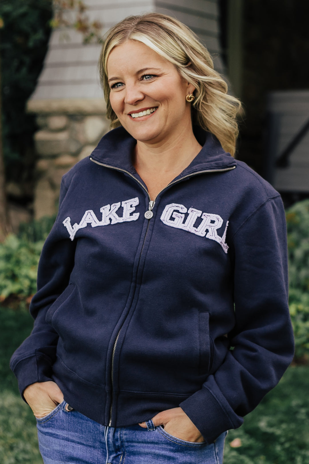 Track Jacket in Navy - Raymond's Hallmark