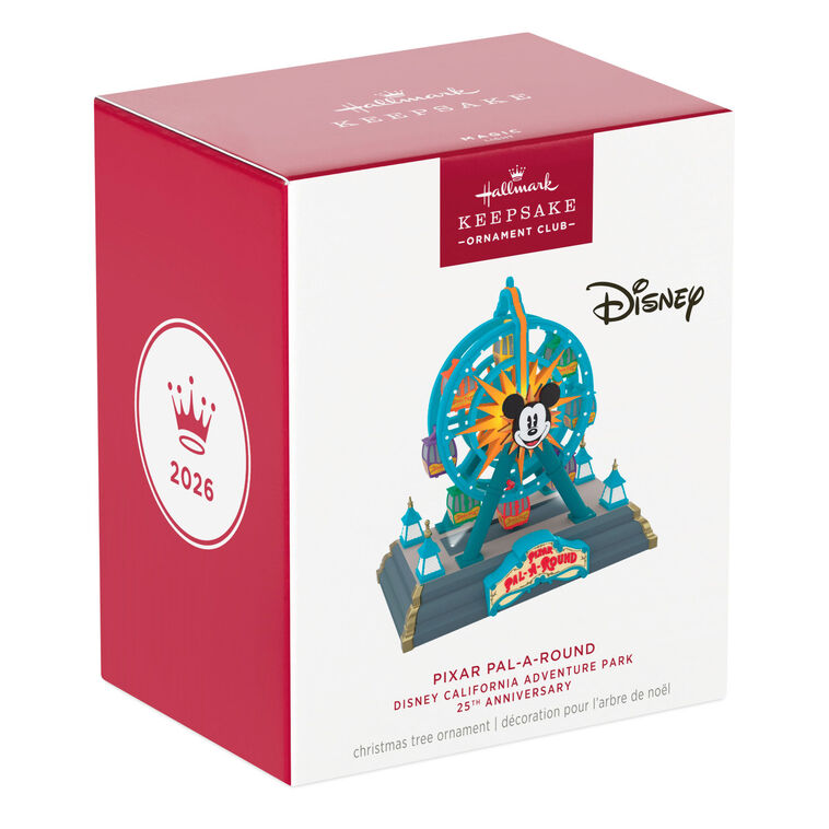 Disney California Adventure Park 25th Anniversary Pixar Pal-A-Round Ornament With Light