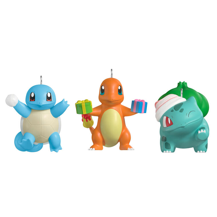 Squirtle, Charmander, Bulbasaur