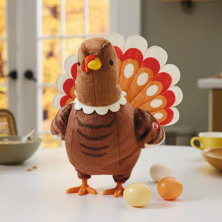 Gobblin' Egg-Laying Turkey Plush With Sound and Motion, 12" - Raymond's Hallmark