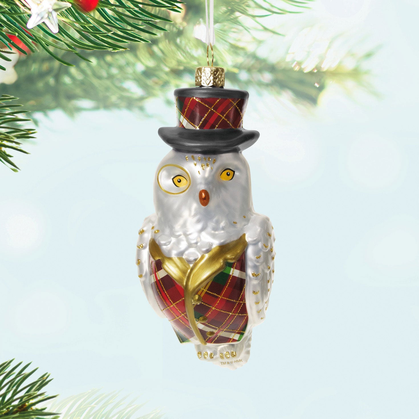 Dapper Owl Special Edition Glass Ornament - Raymond's Hallmark