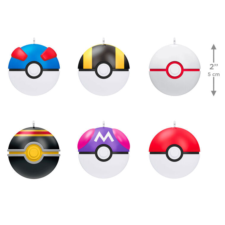 Pokémon Poké Ball Ornaments, Set of 6