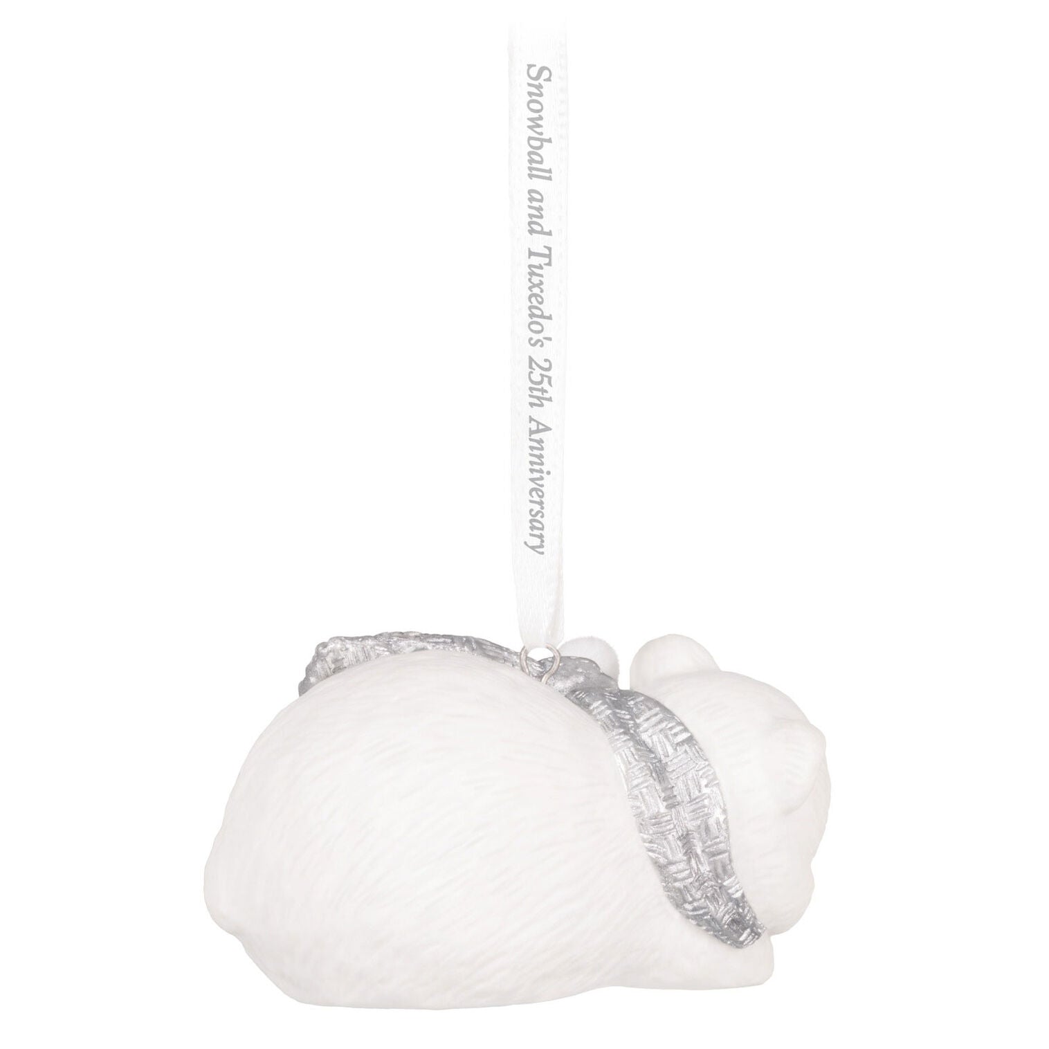 25th Anniversary Snowball and Tuxedo Porcelain Ornament - Raymond's Hallmark