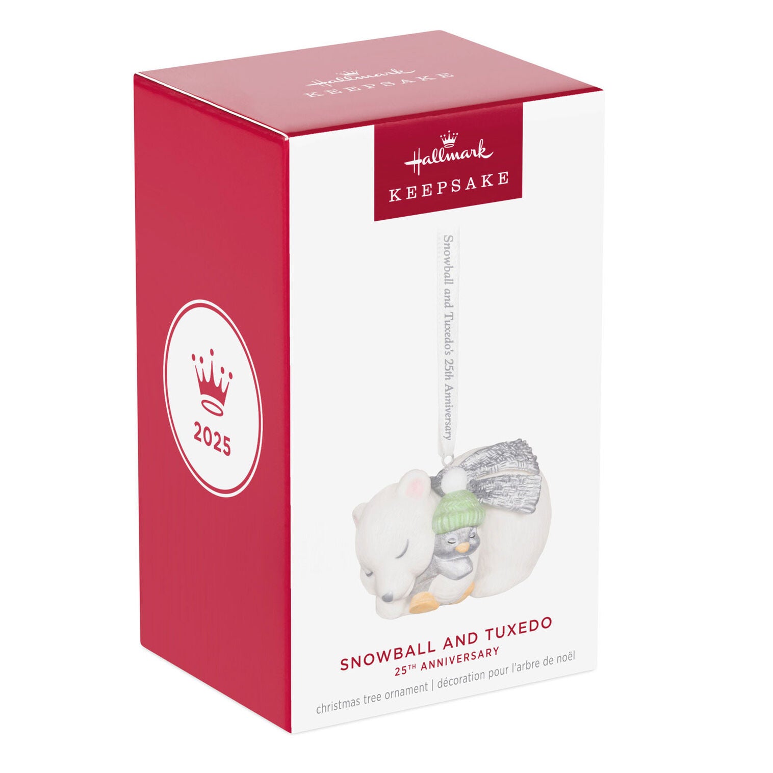 25th Anniversary Snowball and Tuxedo Porcelain Ornament - Raymond's Hallmark