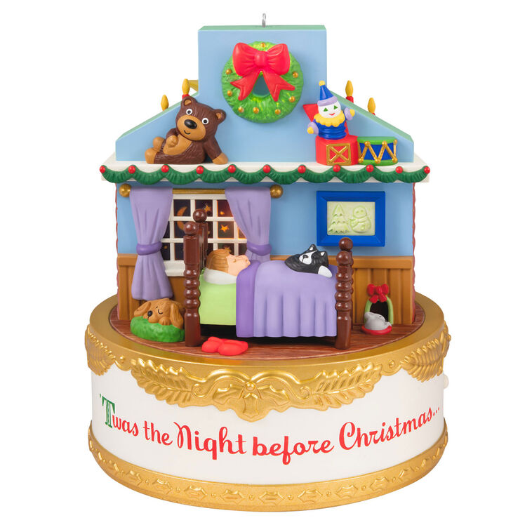 The Night Before Christmas Ornament With Light, Sound and Motion
