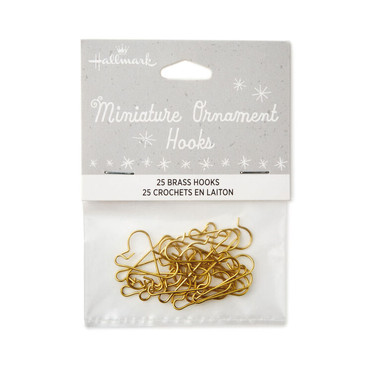 Mini Brass Ornament Hooks, Set of 25 - Raymond's Hallmark