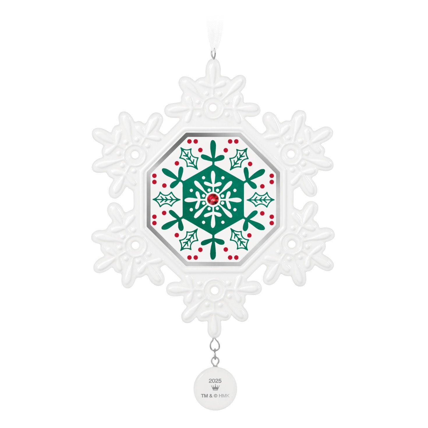 Snowflake 2025 Porcelain Ornament - Raymond's Hallmark