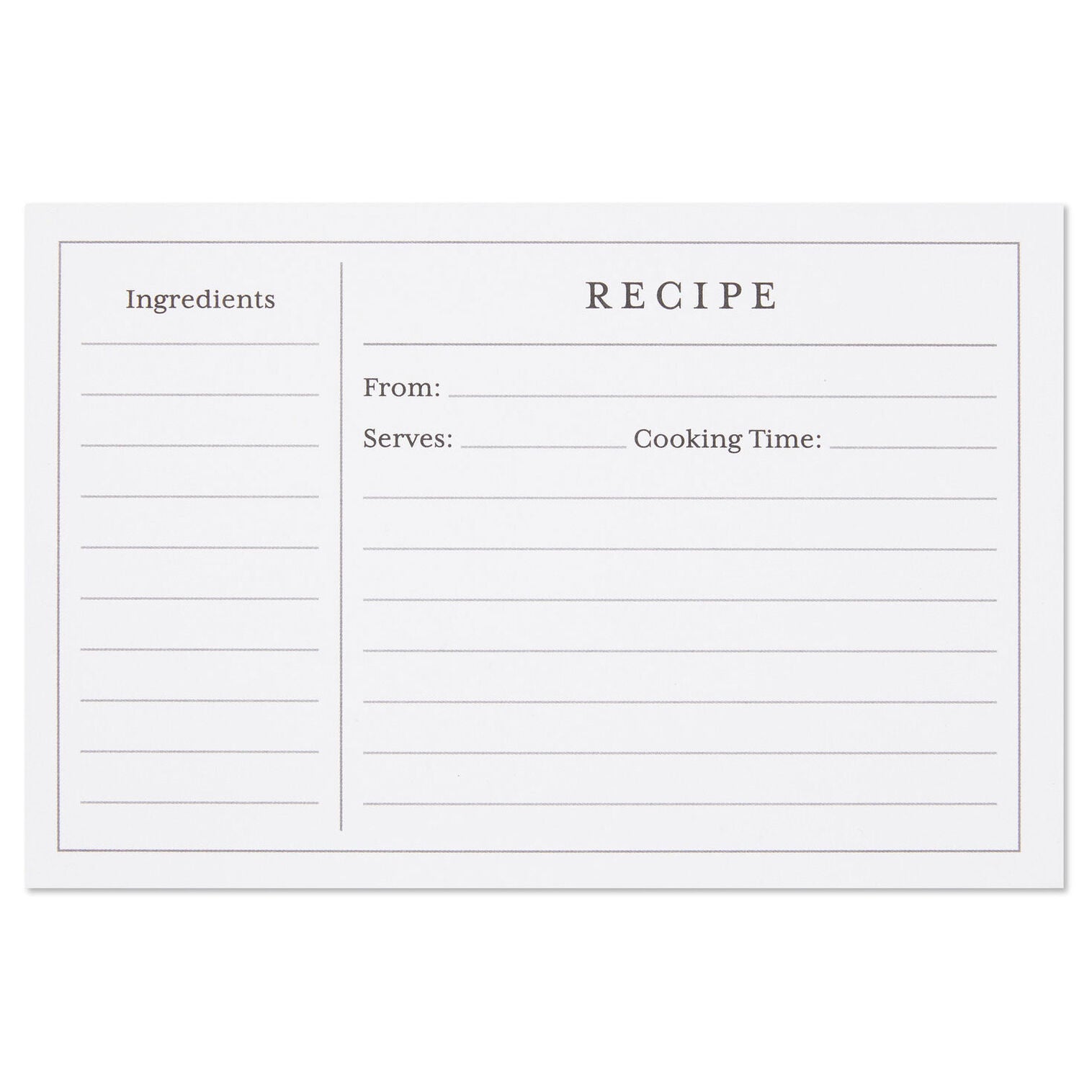 Recipe Cards - Raymond's Hallmark