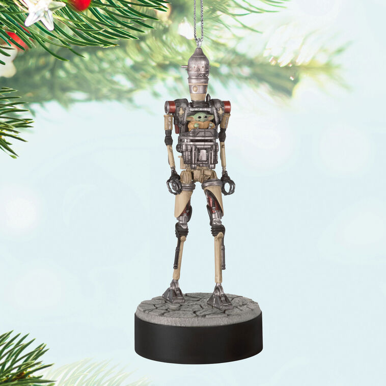 Star Wars: The Mandalorian Grogu Operating IG-12 Ornament With Sound