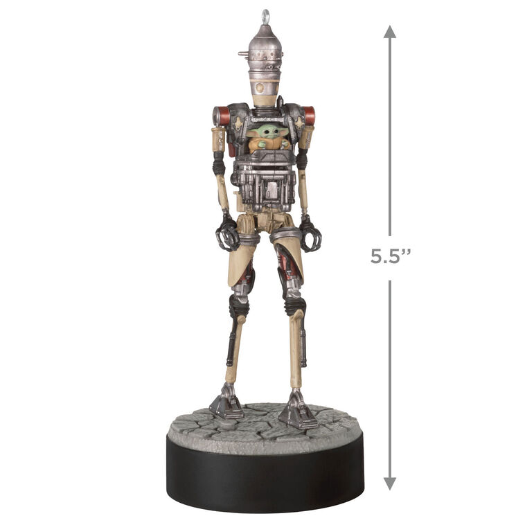 Star Wars: The Mandalorian Grogu Operating IG-12 Ornament With Sound