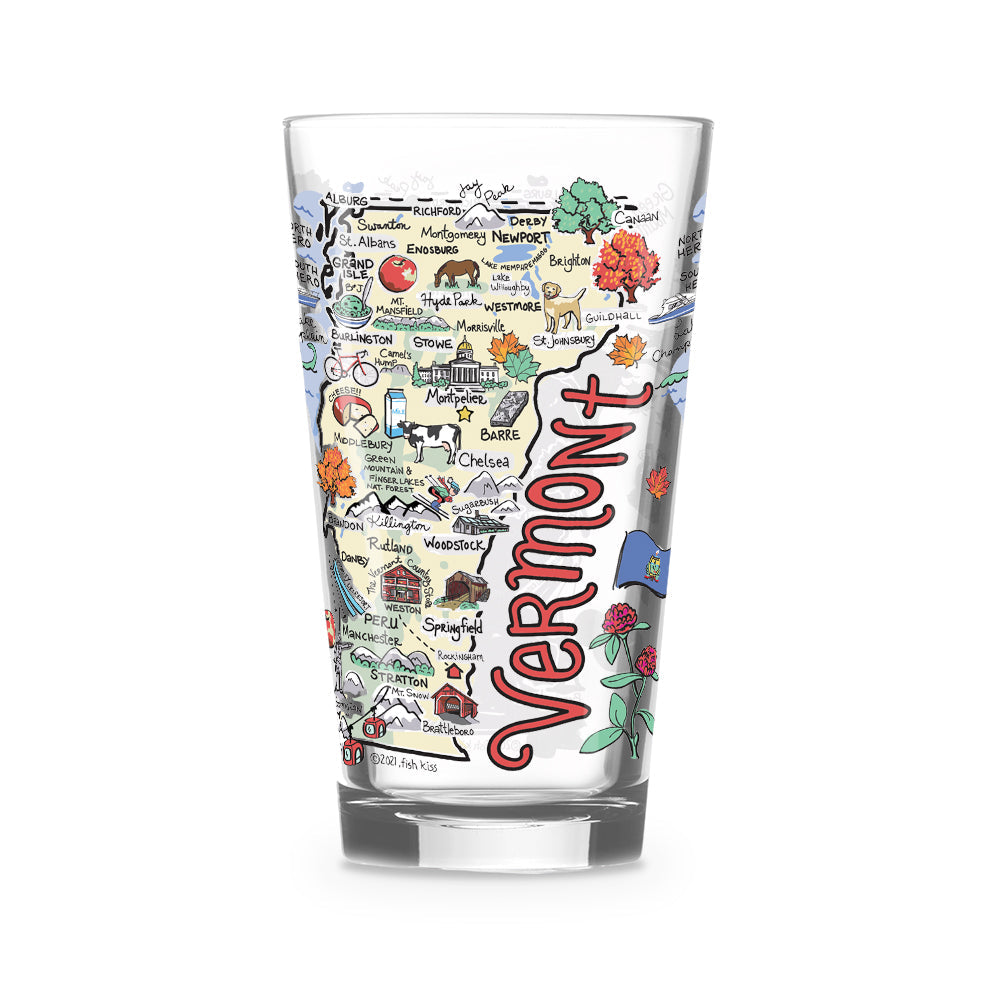 Vermont 16oz Glass - Raymond's Hallmark