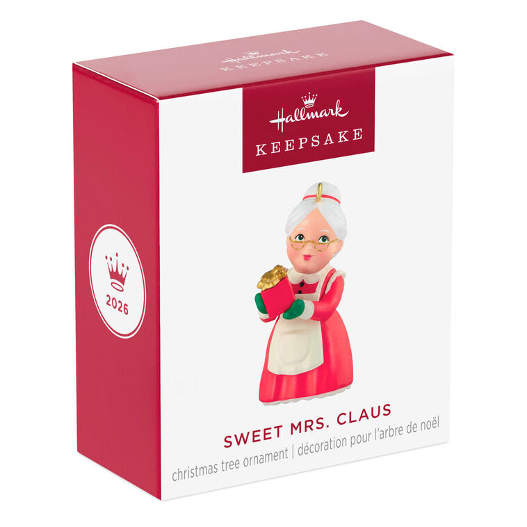 Mini Sweet Mrs. Claus Ornament, 1.5"