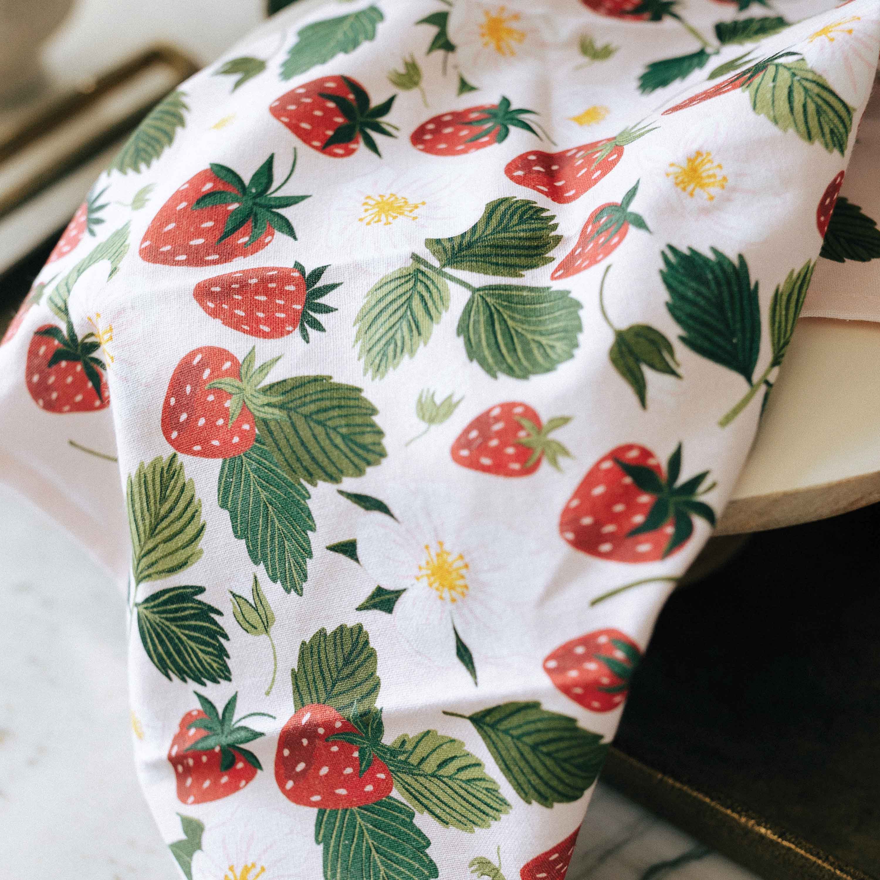 Strawberry Patch Tea Towel - Raymond's Hallmark