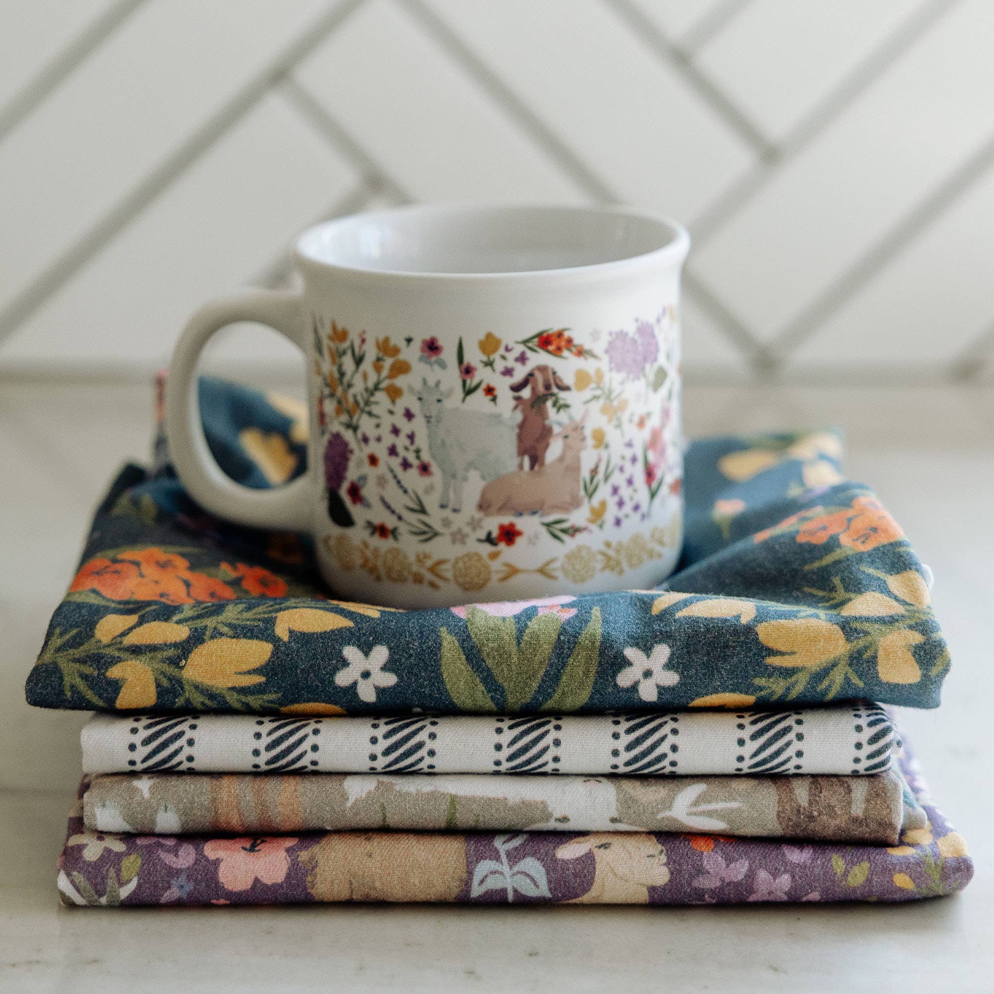 Goat Folk Floral Mug - Raymond's Hallmark