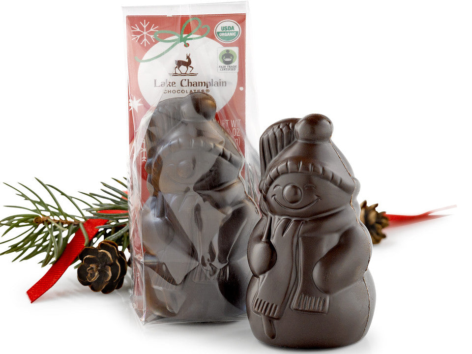 Organic Dark Chocolate Snowman - Raymond's Hallmark
