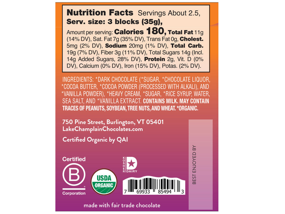 Bar Salted Caramel 57% Dark Chocolate - Raymond's Hallmark