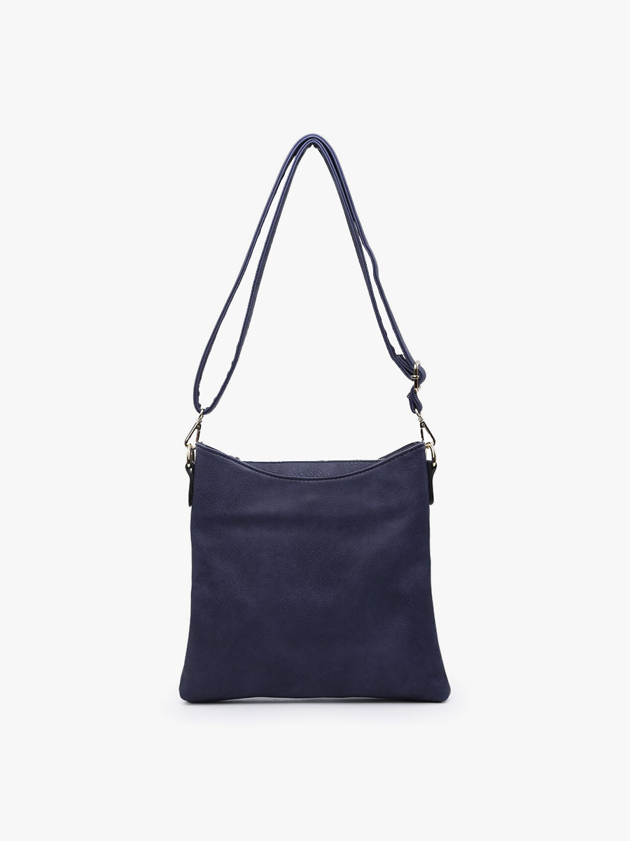 M1765 Emma 3 Compartment Crossbody w/ Snap Closure - Raymond's Hallmark