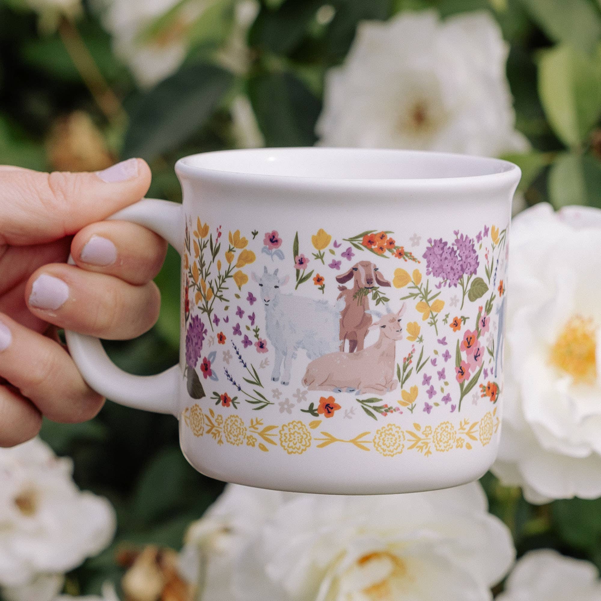 Goat Folk Floral Mug - Raymond's Hallmark