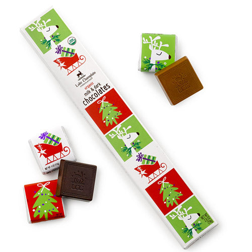 7 Piece Organic Milk & Dark Chocolate Squares