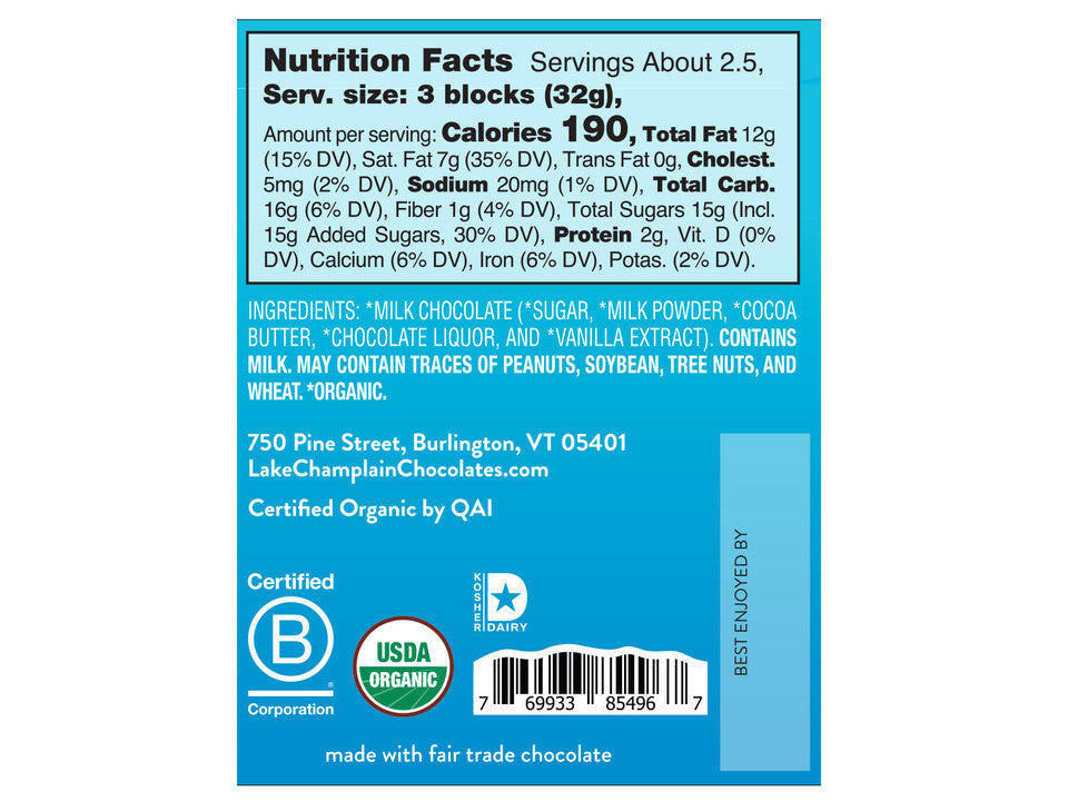 Bar 38% Milk Chocolate - Raymond's Hallmark