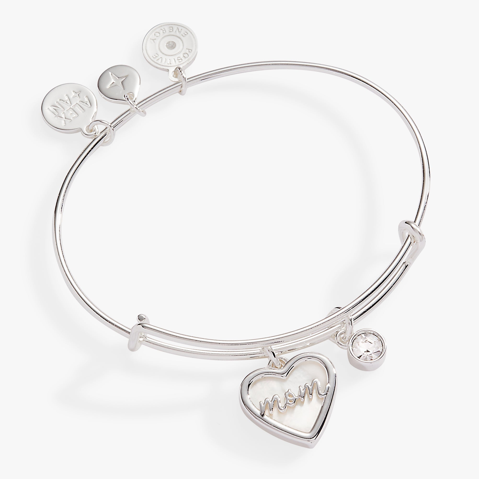 Mom Mother of Pearl Bangle Bracelet Silver - Raymond's Hallmark
