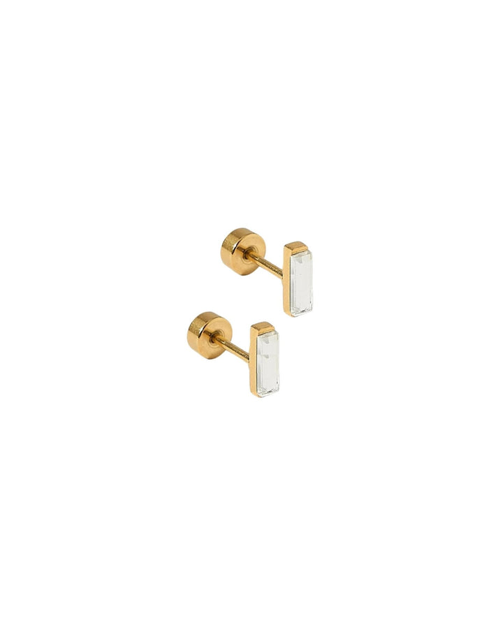 Screwback Stud Earrings-Amber - Raymond's Hallmark